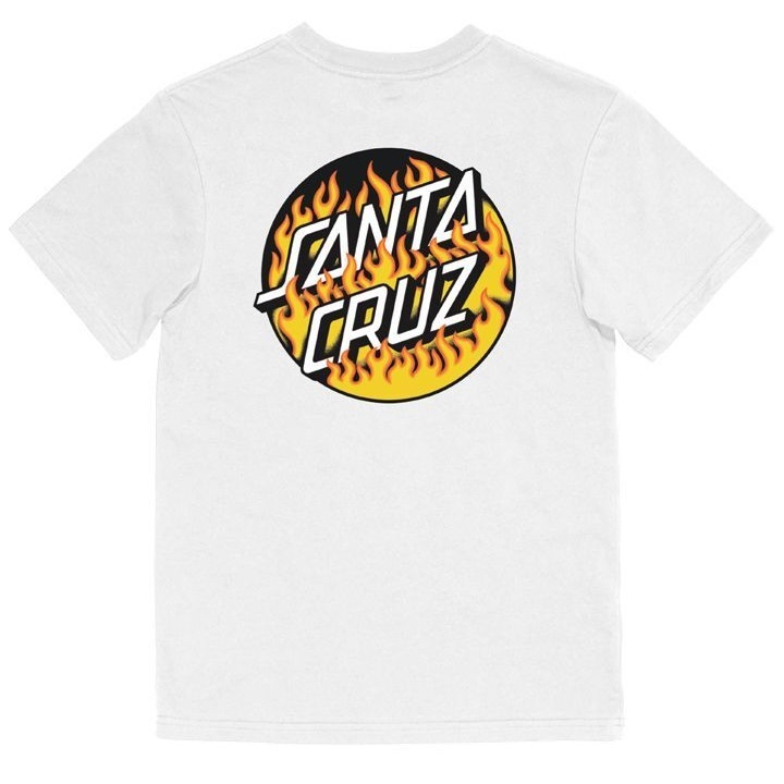 Santa Cruz Blaze Dot White Youth T-Shirt
