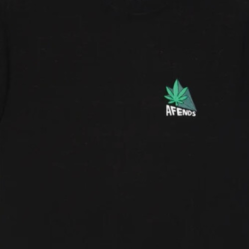 Afends Crops Retro Logo Black T-Shirt