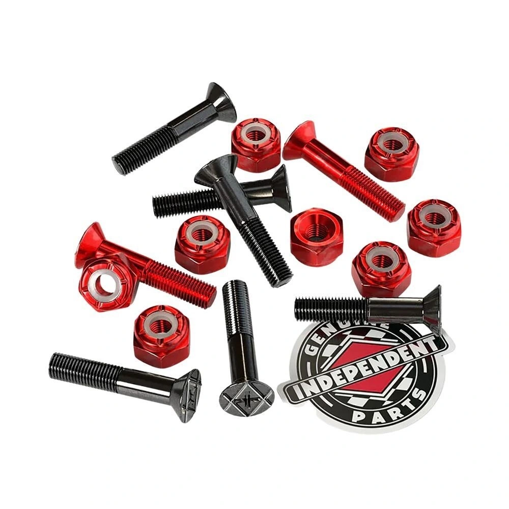 Independent Phillips 7/8 Inch Black Red Skateboard Hardware