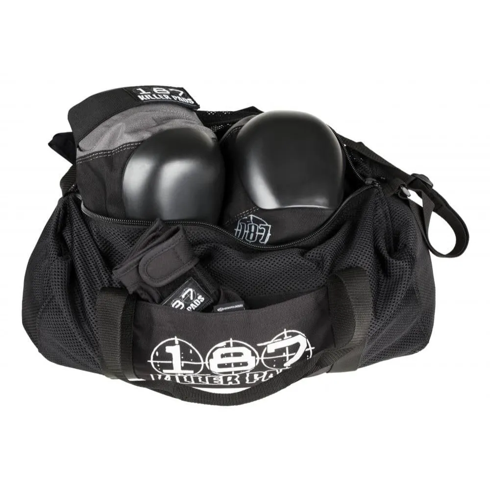 187 Mesh Black Duffel Bag