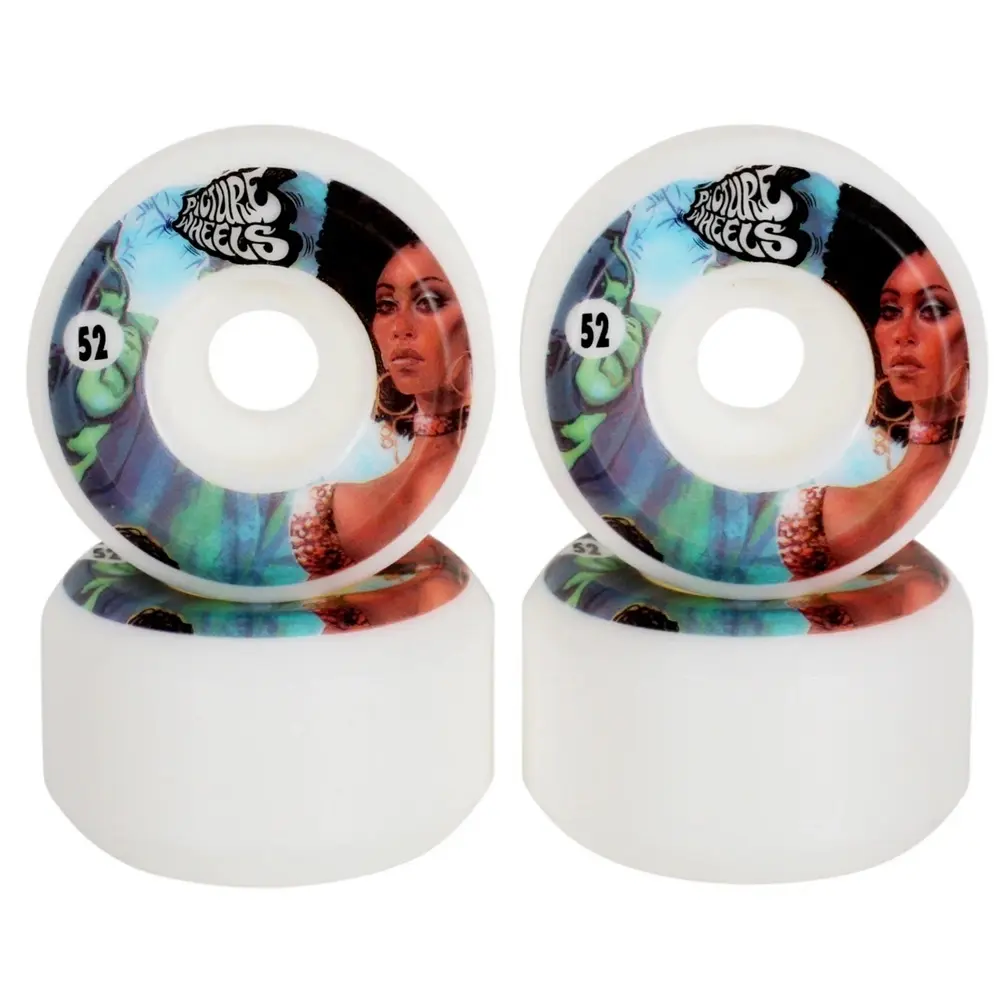 Picture Wheel Co Kung Fu Drifter Team Series Shining 101A 52mm Skateboard Wheels