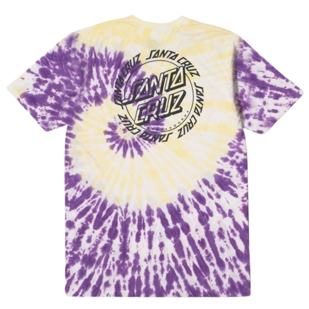 Santa Cruz Ringed Dot Tie Dye Mens Sunburst T-Shirt  [Size: L]