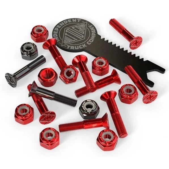 Independent Phillips Red Black 1 Inch Skateboard Hardware