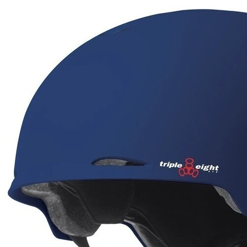 Triple 8 Certified Gotham Blue Rubber Helmet