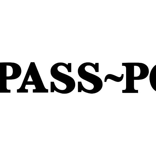 Passport Die Cut Logo Black Small Sticker