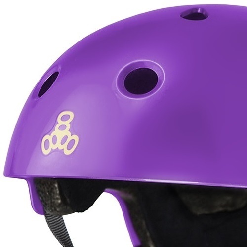 Triple 8 Dual Certified Helmet Purple Gloss [Size: XS-S]