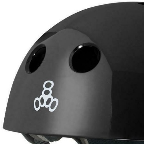 Triple 8 Dual Certified Helmet Black Gloss [Size: XS-S]