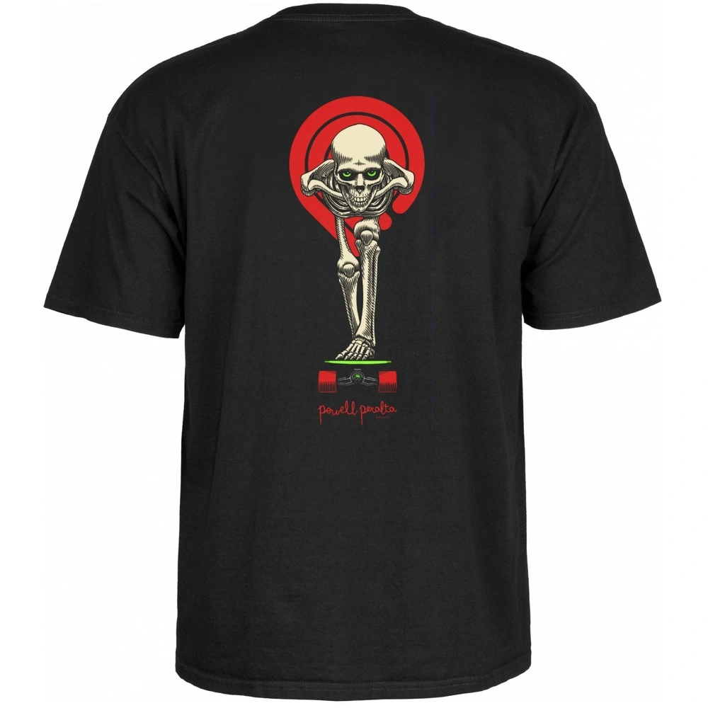 Powell Peralta Tucking Skeleton Black T-Shirt [Size: S]