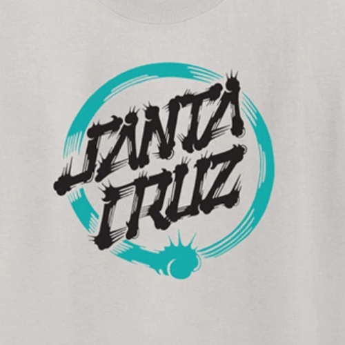 Santa Cruz Mako Dot Grey Youth T-Shirt [Size: 8]