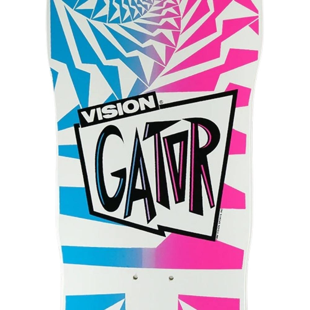 Vision Gator II Reissue White Fade Skateboard Deck