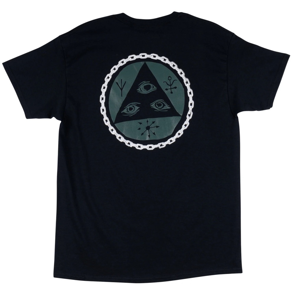 Welcome Skateboards Tali Chain Black Dark Green T-Shirt