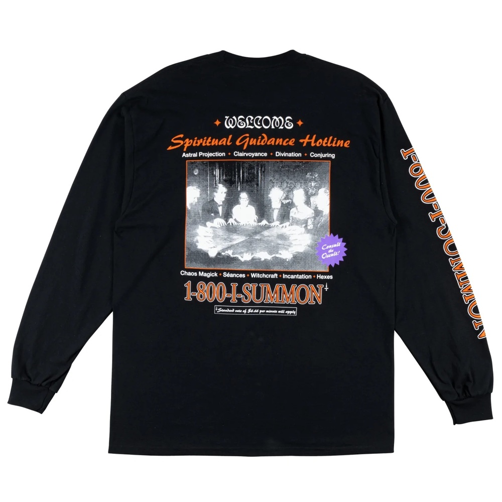 Welcome Skateboards Hotline 2 Black Long Sleeve Shirt [Size: S]