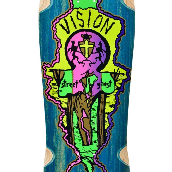 Vision Street Ghost Reissue Blue Stain Skateboard Deck