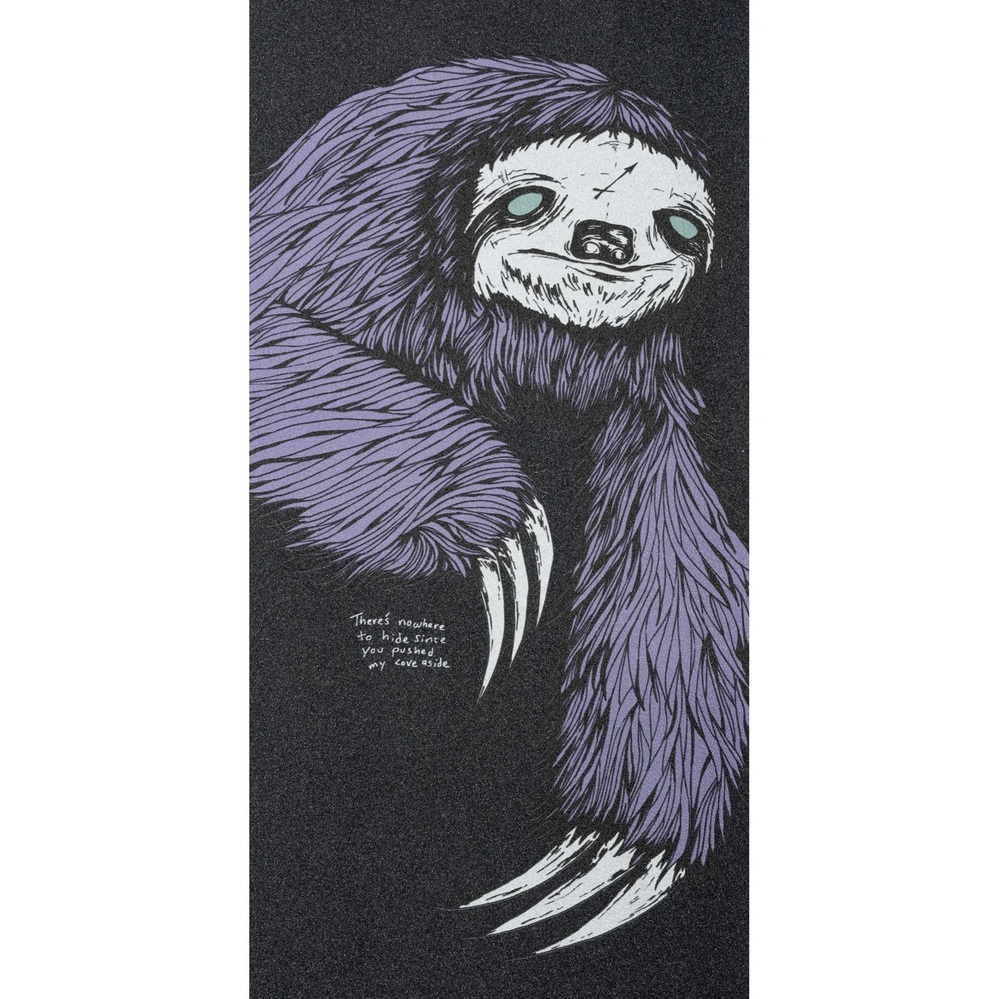 Welcome Sloth Black 9 x 33 Skateboard Grip Tape Sheet