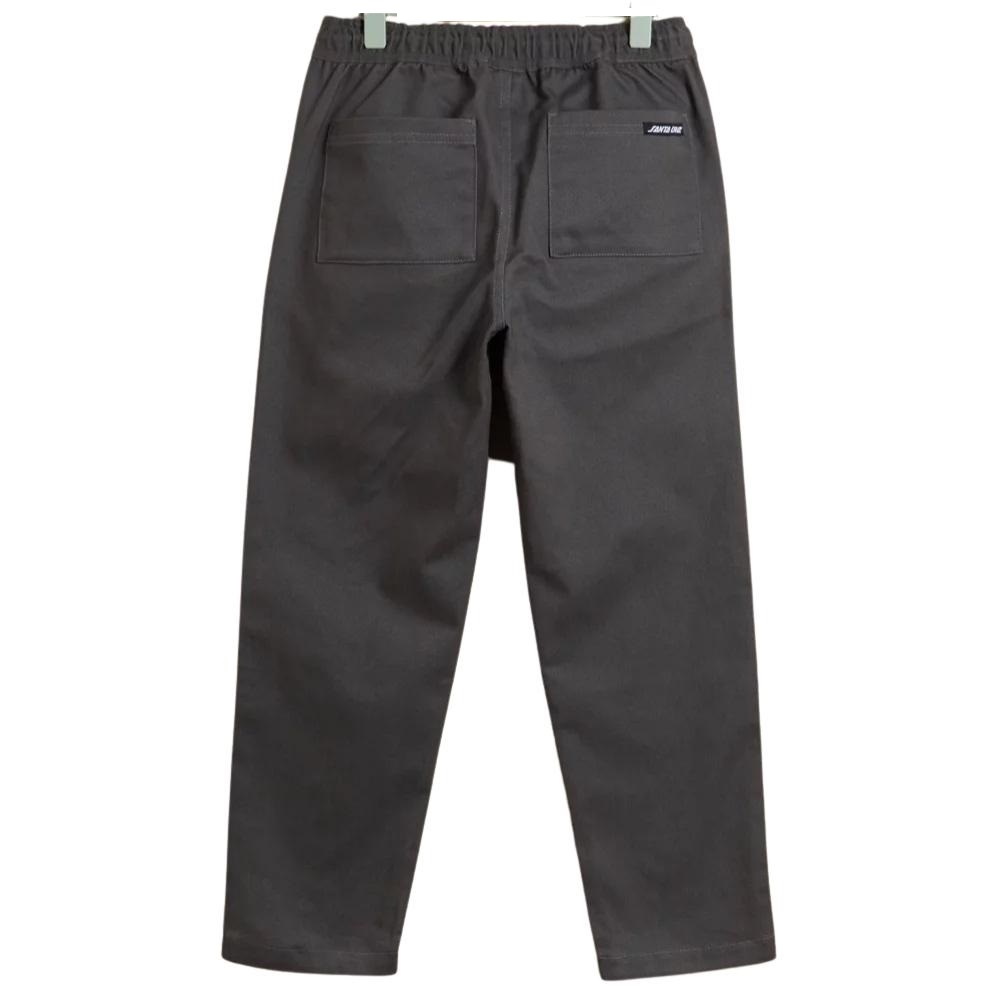 Santa Cruz Solid Strip Elastic Charcoal Youth Pants [Size: 8]