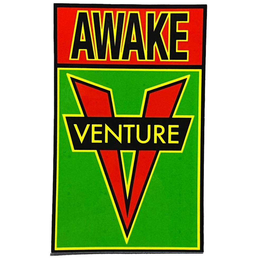 Venture Truck OG Awake Medium x 1 Skateboard Sticker [Colour: Red White Blue]