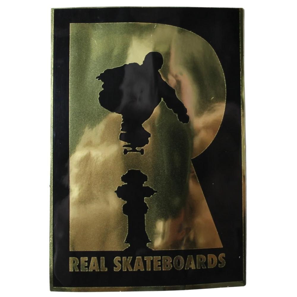 Real R Logo Foil Small Skateboard Sticker