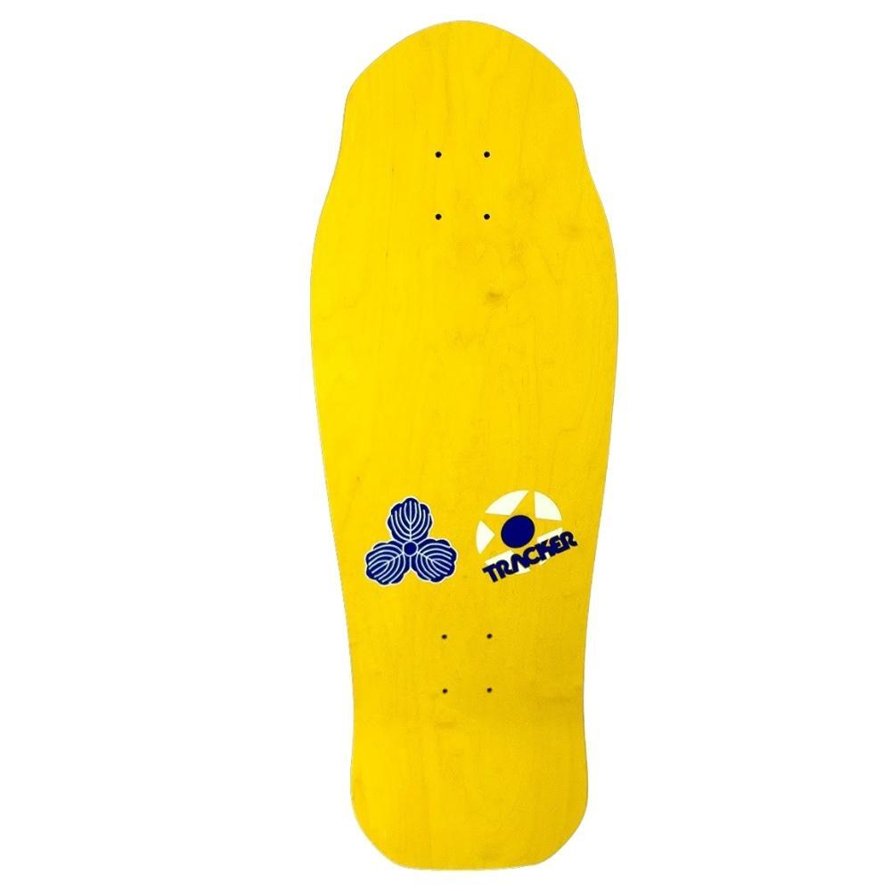 Tracker Lester Kasai Oak Leaf Reissue Yellow Skateboard Deck