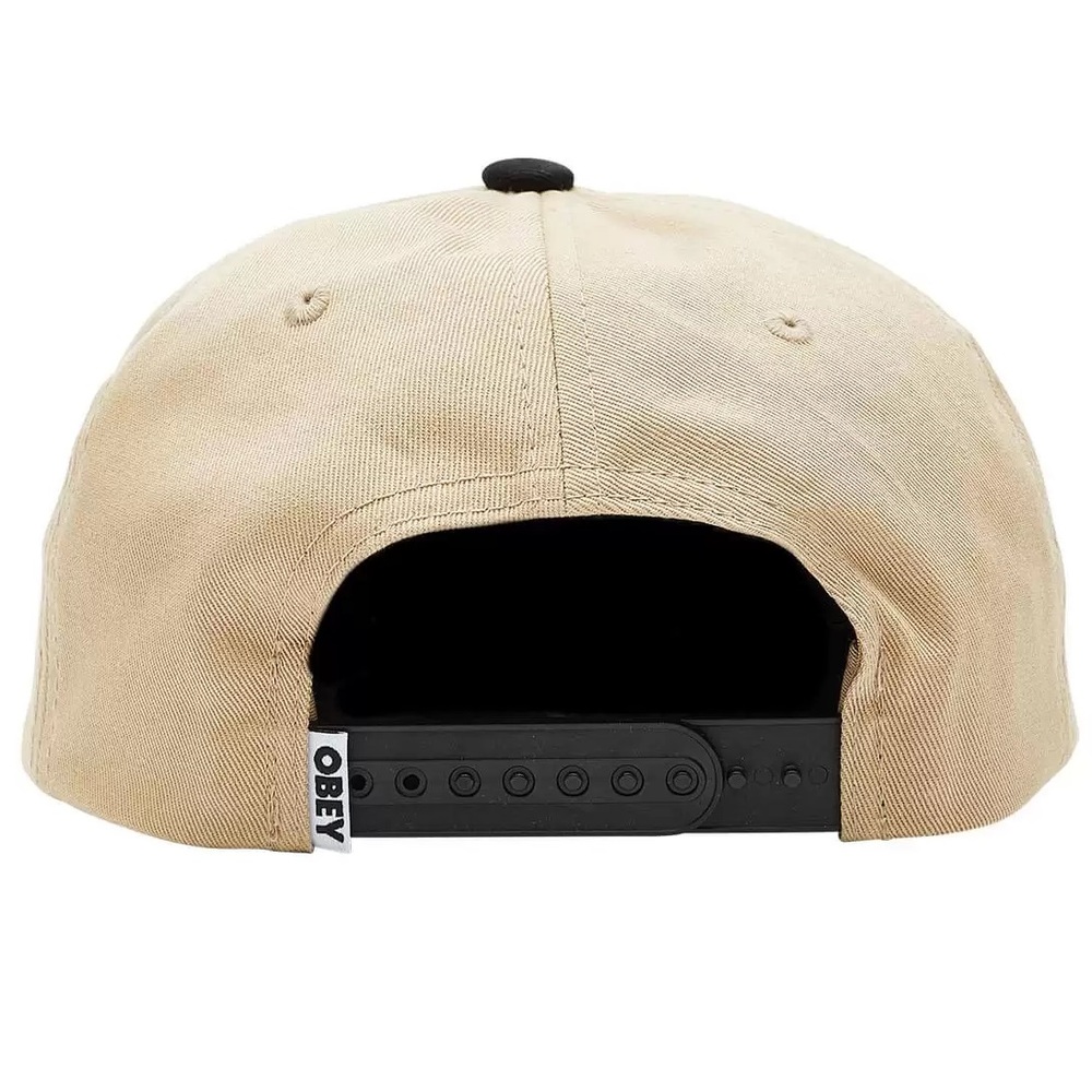 Obey Sunshine 6 Panel Khaki Snapback Hat