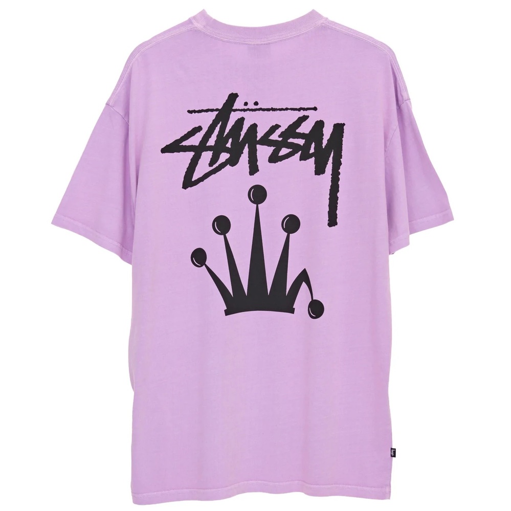 Stussy Stock Crown 50/50 Pigment Orchid T-Shirt [Size: S]