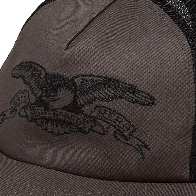 Anti Hero Basic Eagle Charcoal Black Trucker Hat