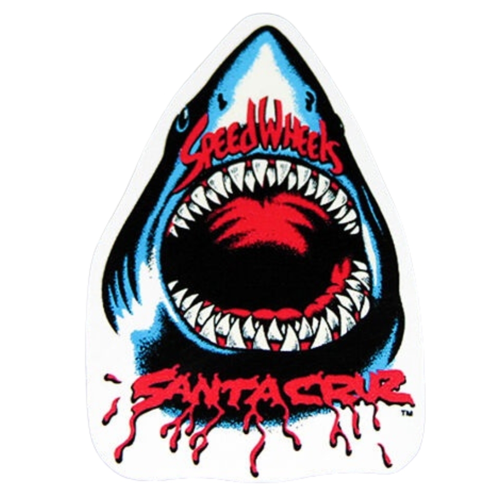 Santa Cruz Speed Wheels Shark Sticker [Colour: Blue Pink]