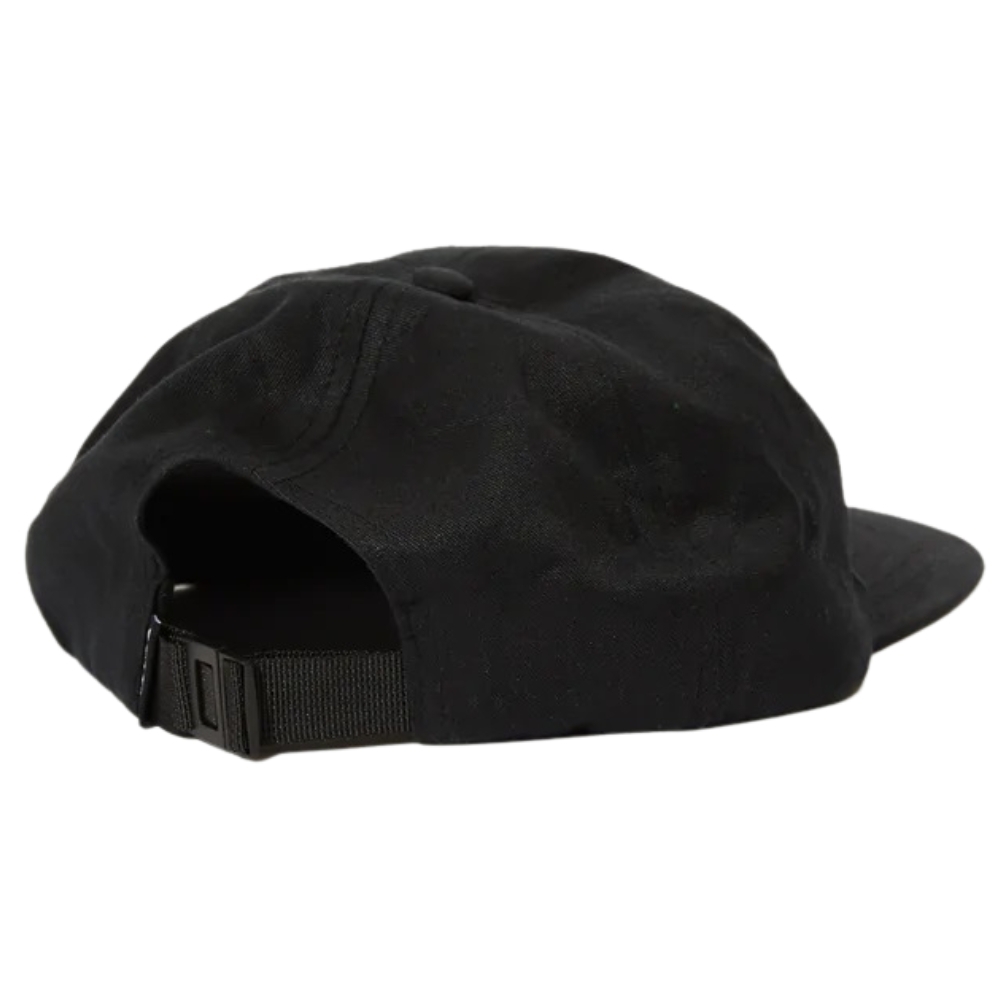 Afends Horizon Recycled 6 Panel Black Hat Cap