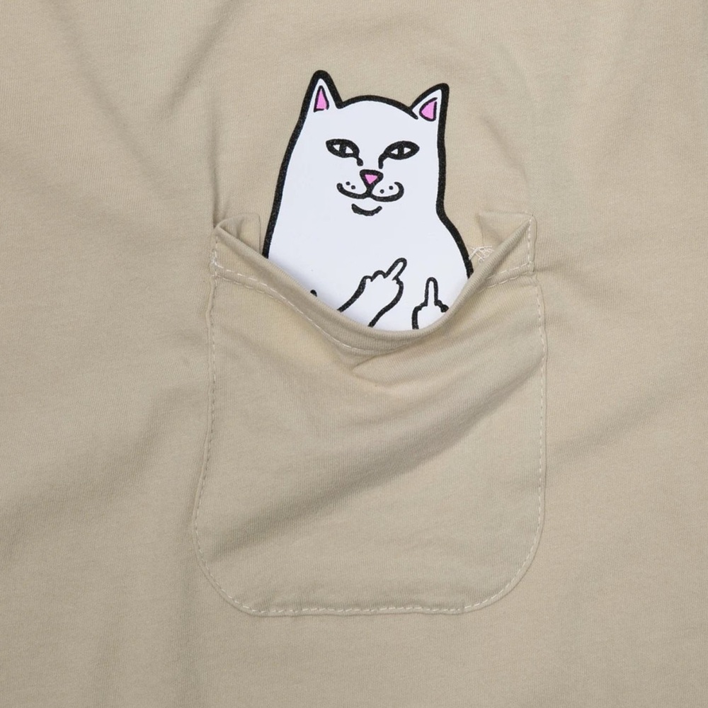 RipNDip Lord Nermal Pocket Tan Long Sleeve Shirt [Size: S]