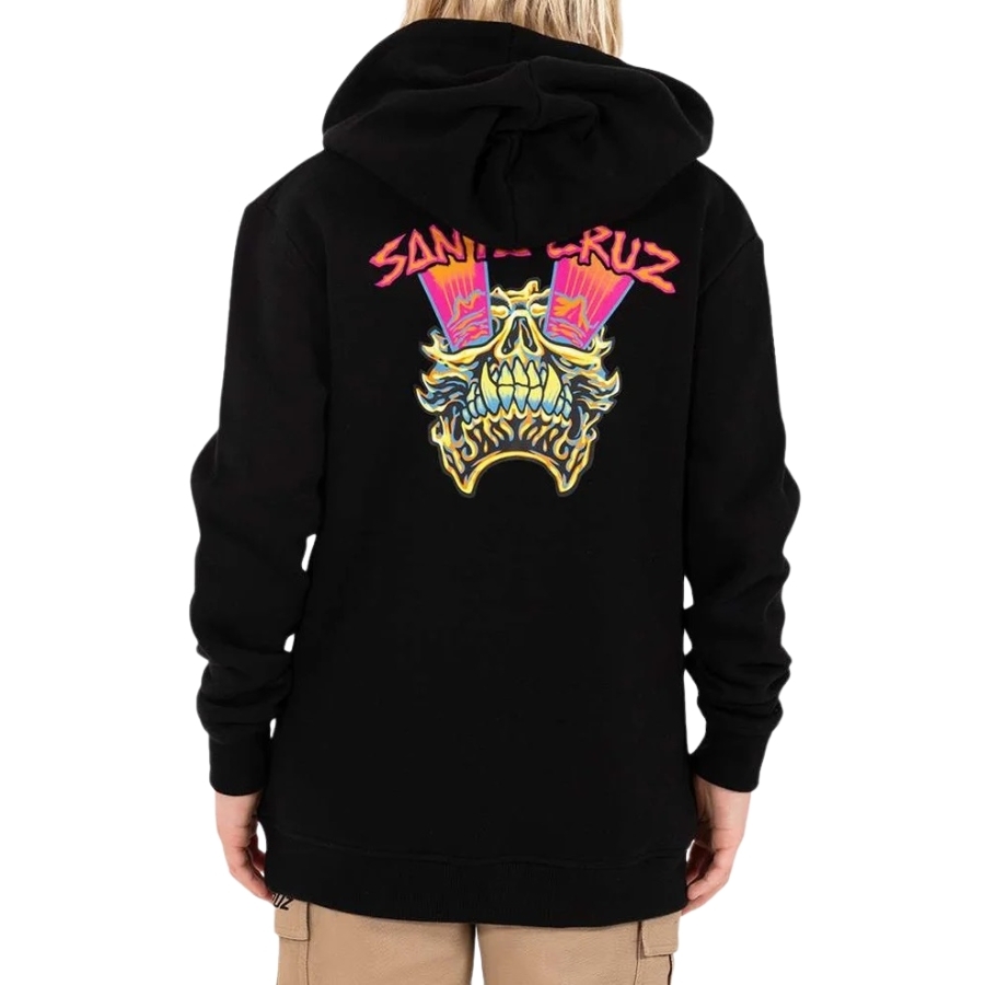 Santa Cruz Vivid Skull Black Youth Hoodie [Size: 12]