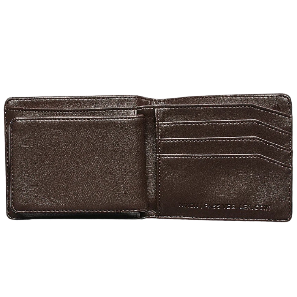 Nixon Pass Vegan Leather Brown Coin Wallet