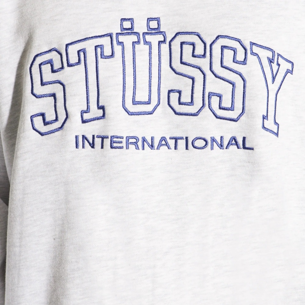 Stussy Embroidered College International Snow Marle Crew Jumper [Size: XXL]