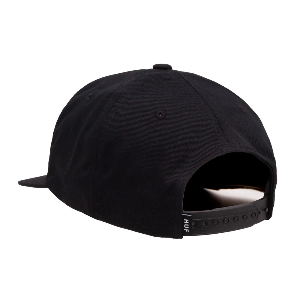 HUF Essentials Unstructured Box Black Snapback Hat