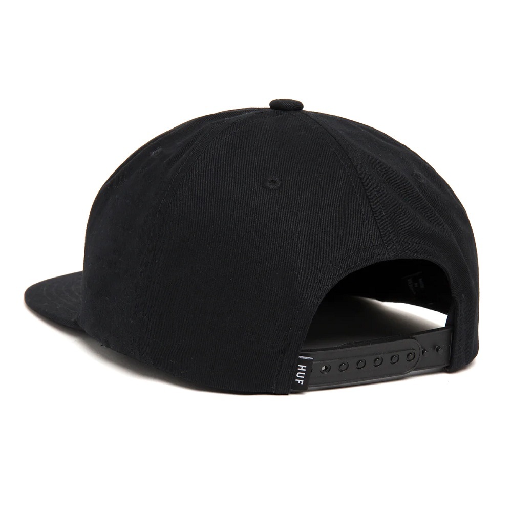 HUF Essentials Unstructured Triple Triangle Black Snapback Hat