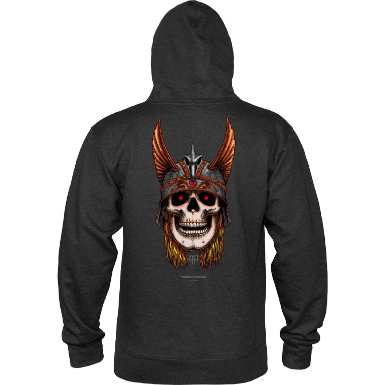 Powell Peralta Anderson Skull Charcoal Hoodie [Size: S]