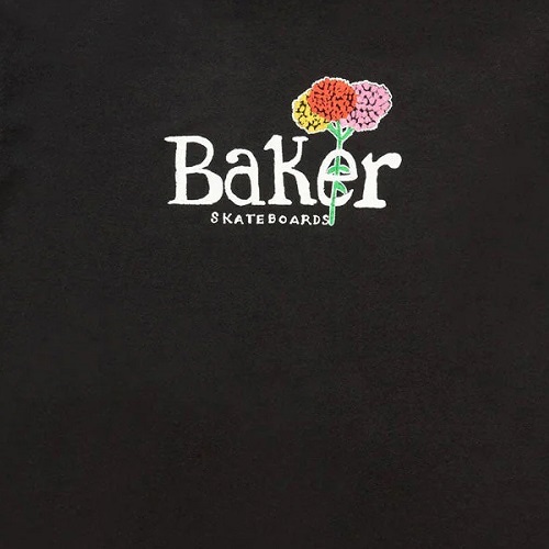 Baker Fleurs Black Wash T-Shirt [Size: S]