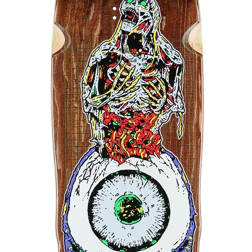 Heroin Dead Dave Die Tonight Brown 10.1 Skateboard Deck