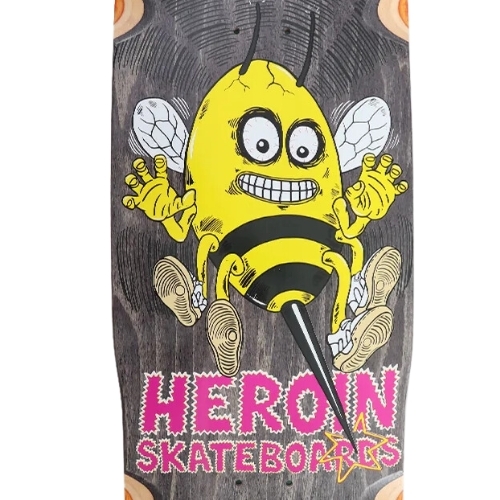 Heroin Stingee Thingee Black 9.8 Skateboard Deck