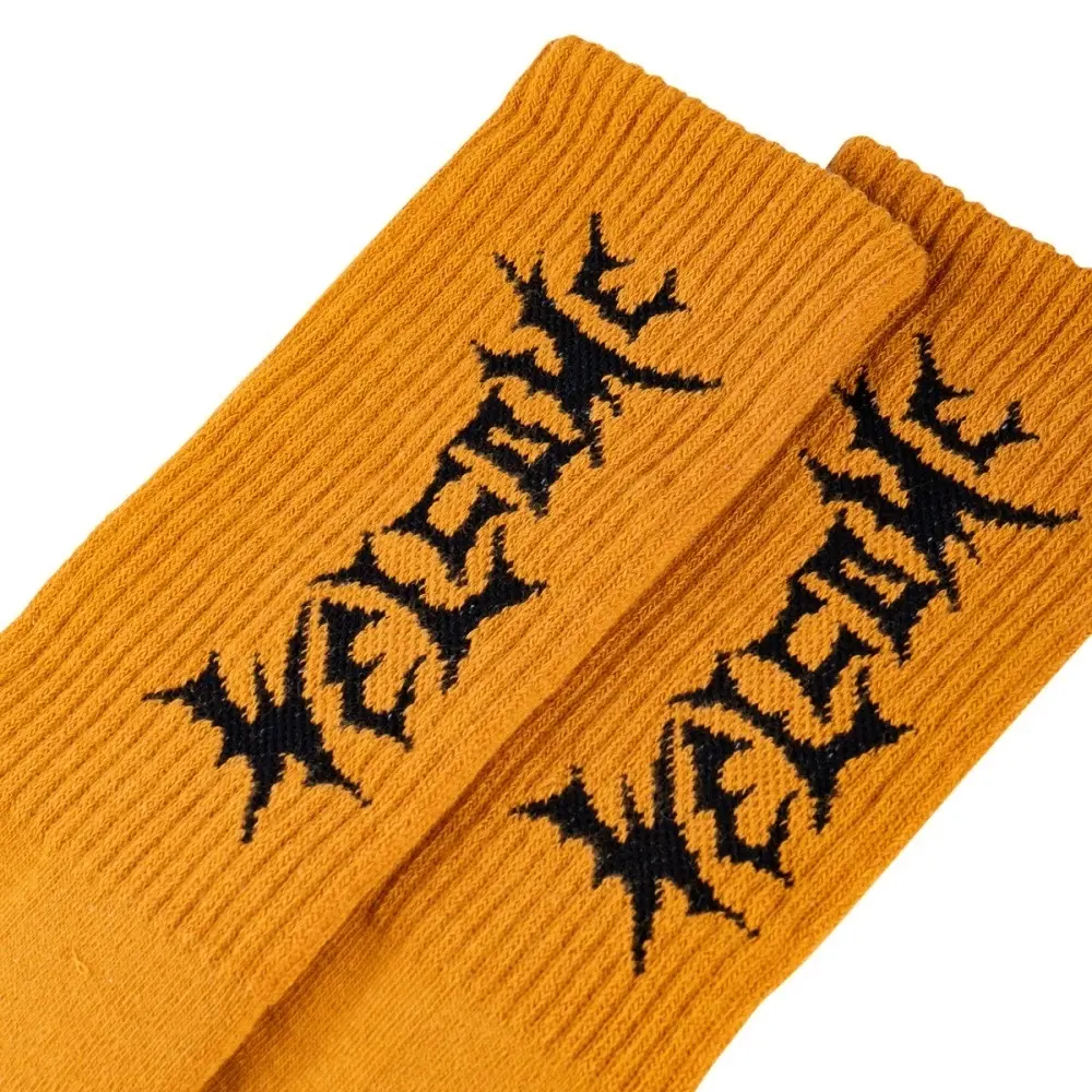 Welcome Skateboards Vampire Pumpkin Black Socks