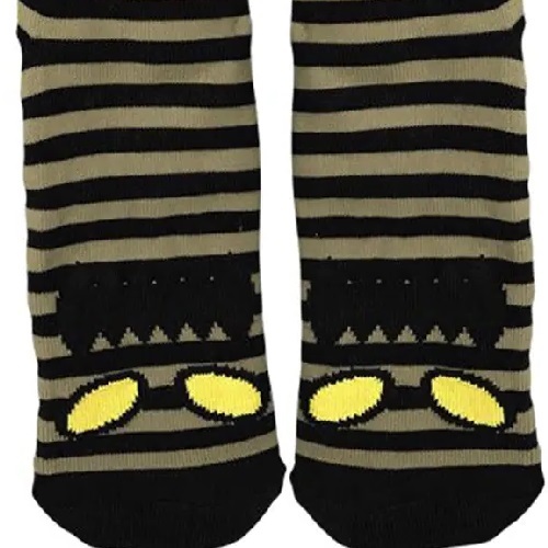 Toy Machine Monster Face Mini Stripe Khaki Socks