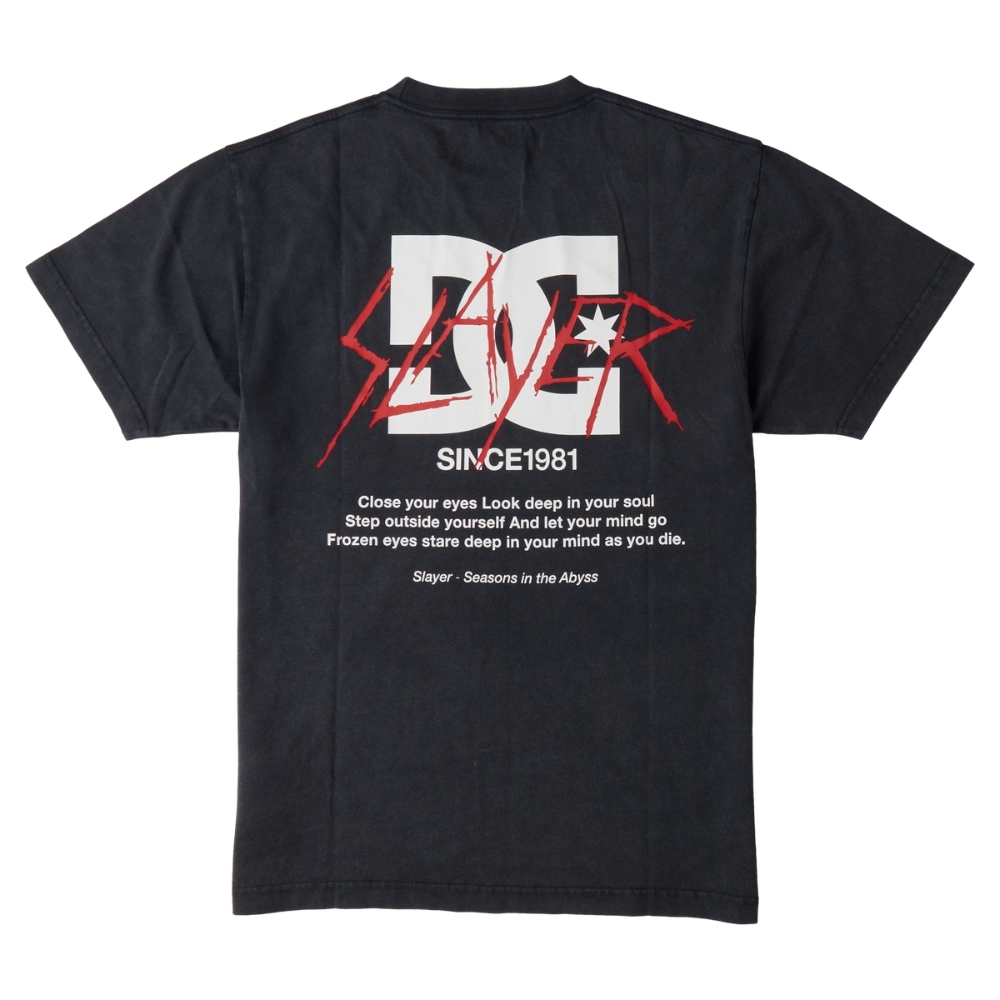 DC X Slayer 1981 Black Acid Wash T-Shirt [Size: S]