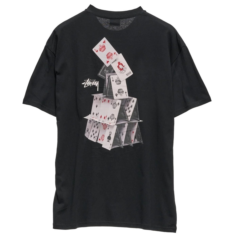 Stussy House Of Cards Heavyweight Black T-Shirt [Size: S]