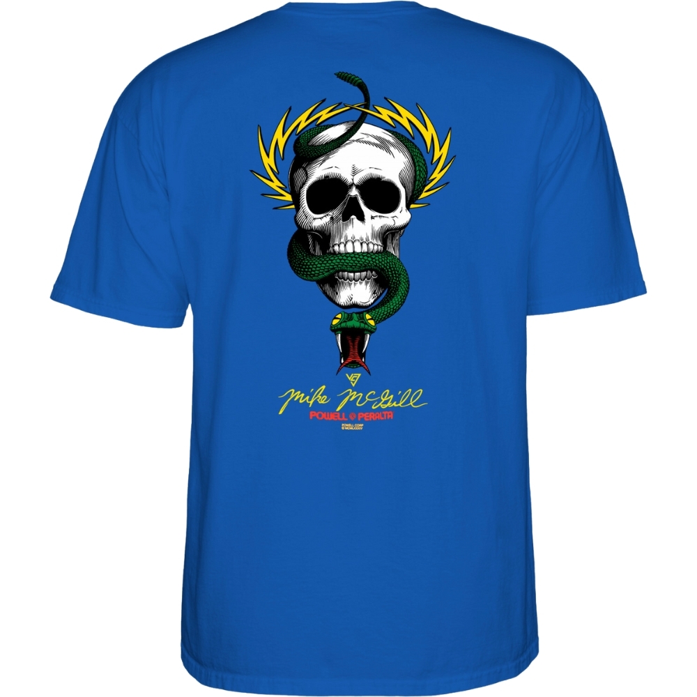 Powell Peralta Mcgill Skull & Snake Royal Blue T-Shirt [Size: L]