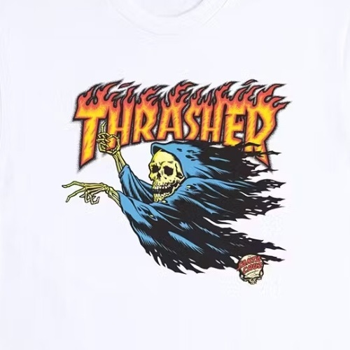 Santa Cruz X Thrasher OBrien Reaper White T-Shirt [Size: M]