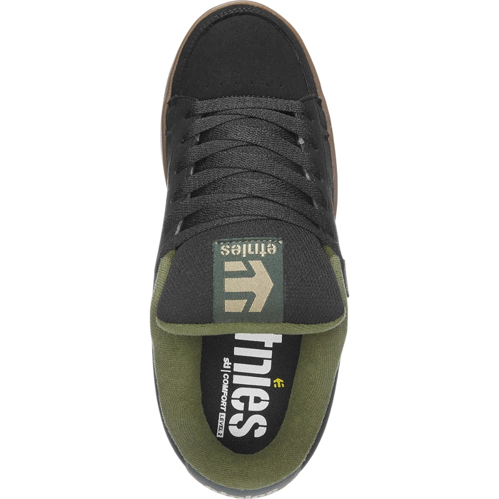 Etnies Kingpin Black Green Gum Mens Skate Shoes