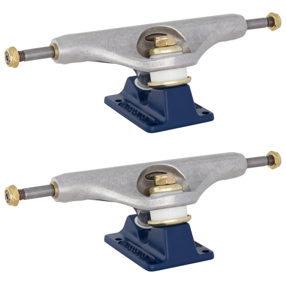 Independent Forged Hollow Knox Silver Blue Set Of 2 Skateboard Trucks [Size: 144]