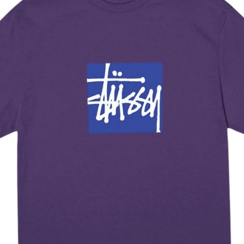 Stussy Stock Box Heavy Weight Grape T-Shirt [Size: M]