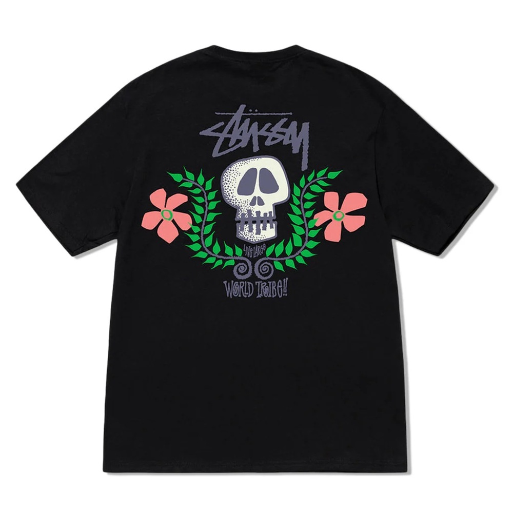 Stussy Skull Crest Heavy Weight Pigment Black T-Shirt