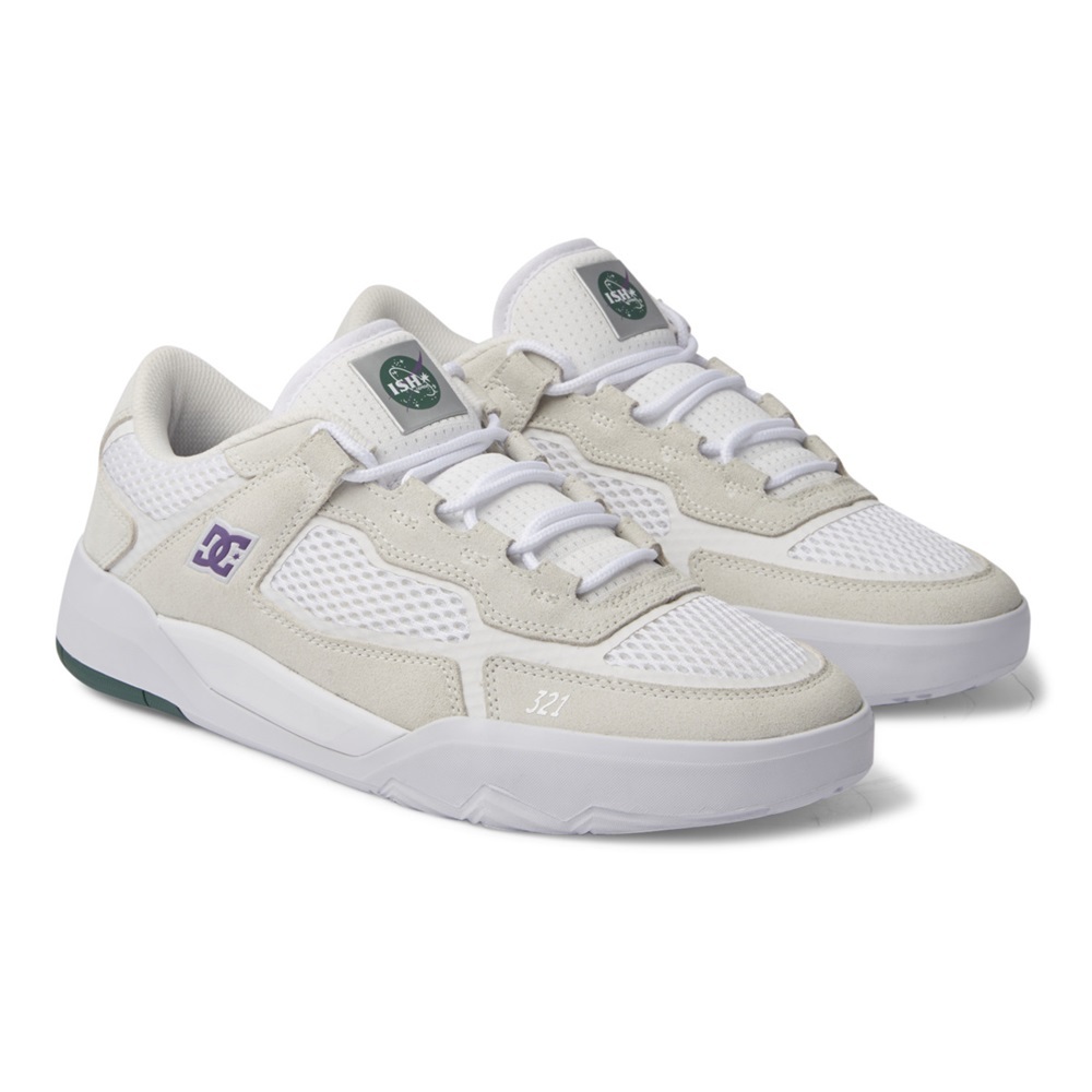 DC Metric S X ISH White Purple Mens Skate Shoes