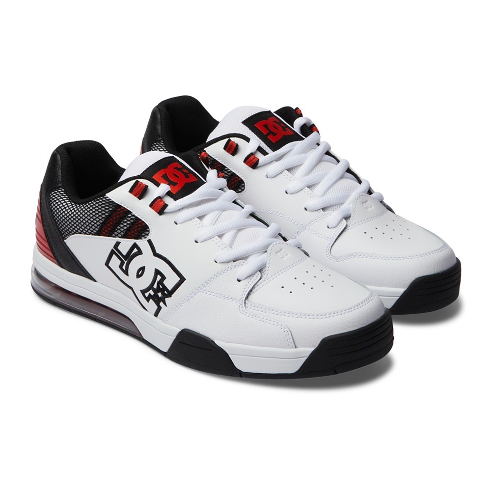 DC Versatile White Black Red Mens Skate Shoes