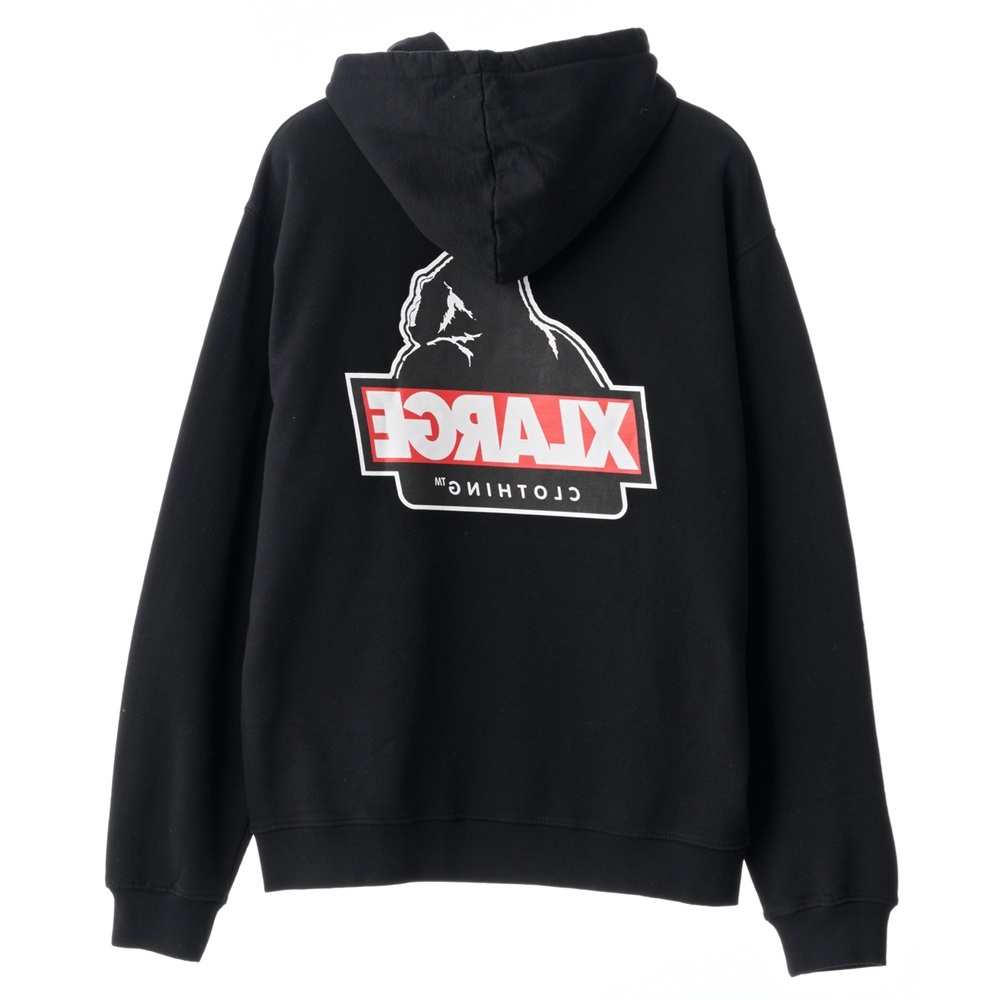 XLarge Slanted Pigment Black Hoodie